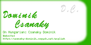 dominik csanaky business card